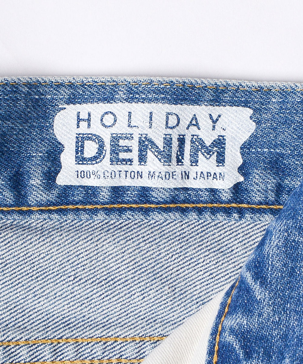 HIGH WAIST BELL-BOTTOM DENIM PANTS（LIGHT INDIGO）｜HOLIDAY