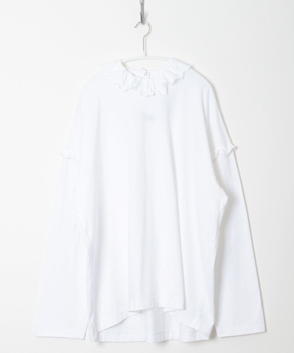 SUPER FINE DRY RUFFLE COLLAR L/S TOPS｜HOLIDAY（ホリデイ）OFFICIAL