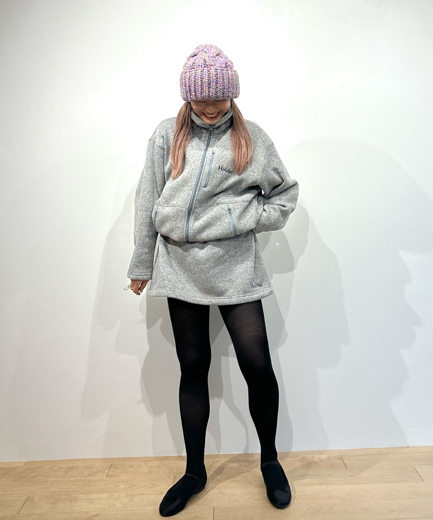 10月下旬〜11月上旬頃お届け予定】THERMAL PRO FLEECE TUCK MINI SKIRT