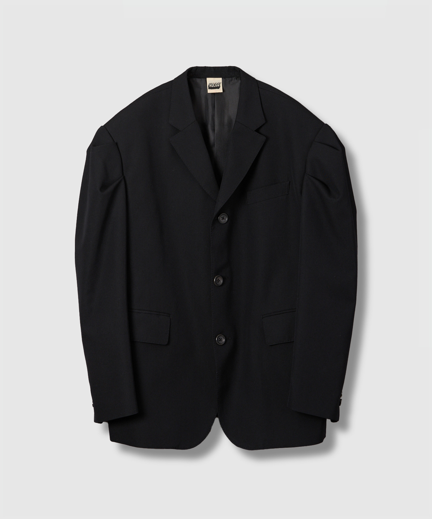 ！最終値引！HOLIDAY WOOLTWILLPUFFJACKET BLACK 9月下旬〜10月上旬頃お届け予定】WOOL TWILL PUFF JACKET｜HOLIDAY