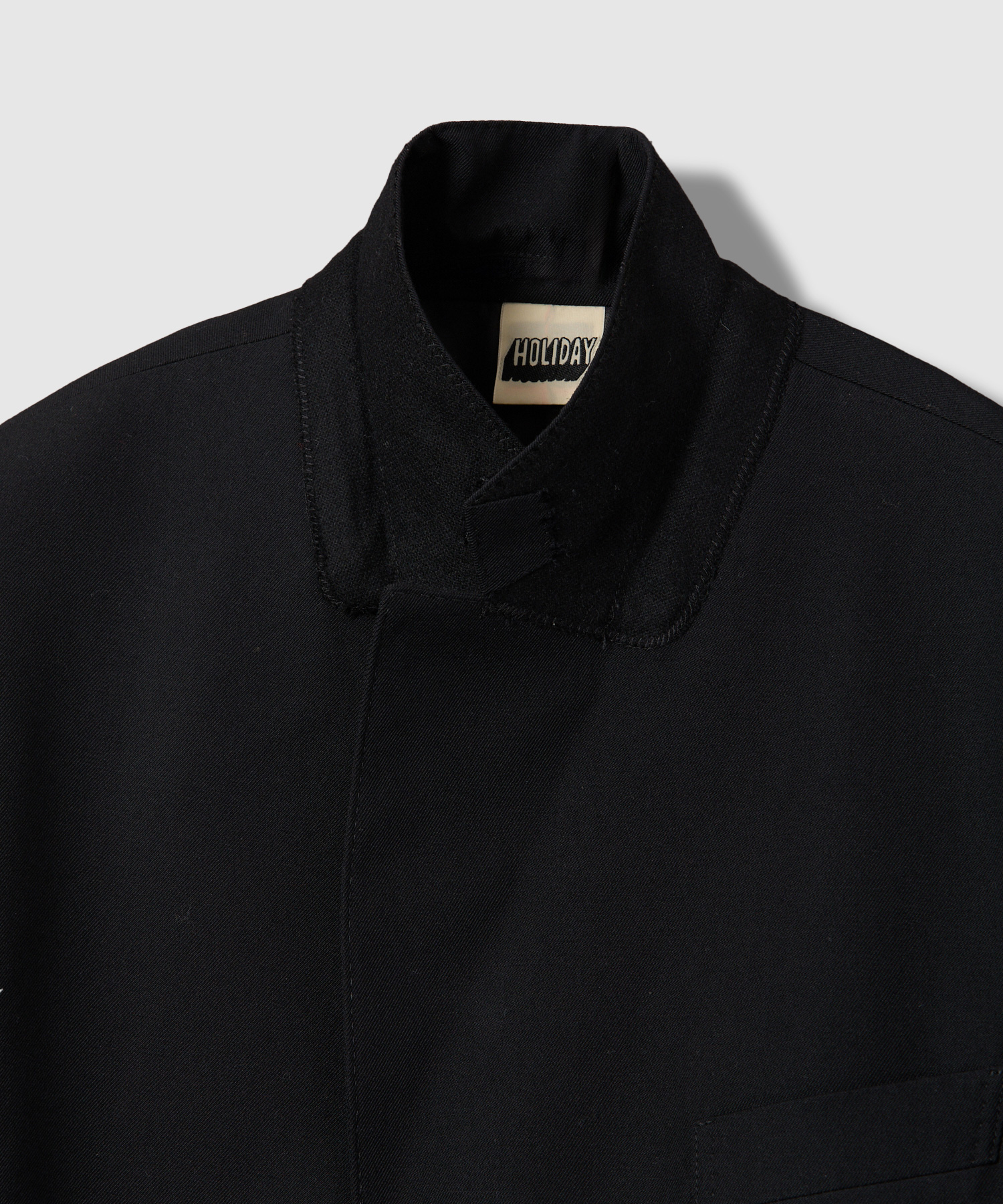 ！最終値引！HOLIDAY WOOLTWILLPUFFJACKET BLACK 9月下旬〜10月上旬頃お届け予定】WOOL TWILL PUFF JACKET｜HOLIDAY