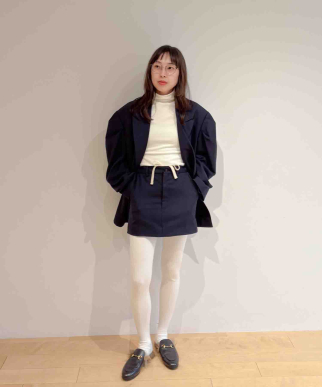 9月下旬〜10月上旬頃お届け予定】WOOL DRAWSTRINGS MINI SKIRT